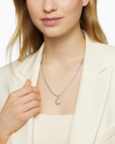 Initial Charm in Sterling Silver with Diamond J